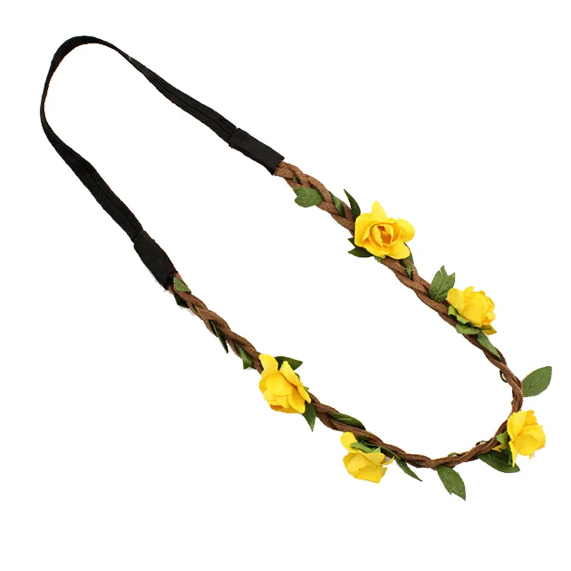 14 шт./лот модная Женская эластичная повязка на голову в богемном стиле с цветами