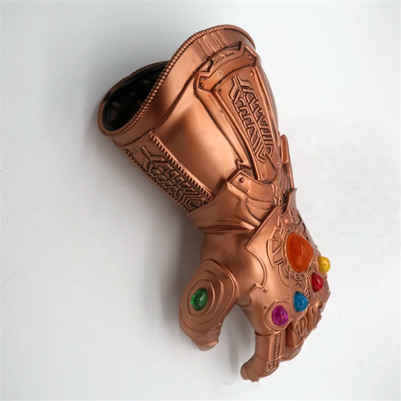 Косплей светодиодный перчатка Таноса Endgame Gauntlet светодиодный светильник Endgame перчатка ПВХ фигурка модель подарок на Хэллоуин