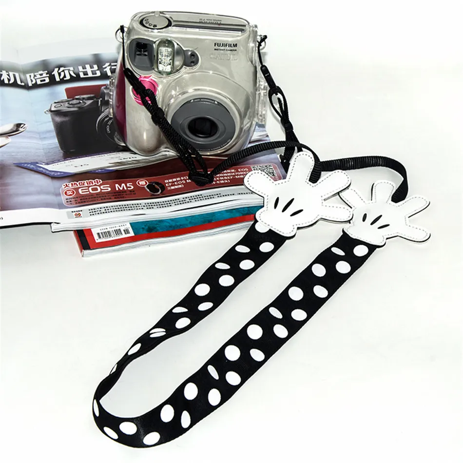Ремешок для камеры Minnie совместимый с Fujifilm Fuji Instax Mini 9 8 + наплечный ремешок на шею