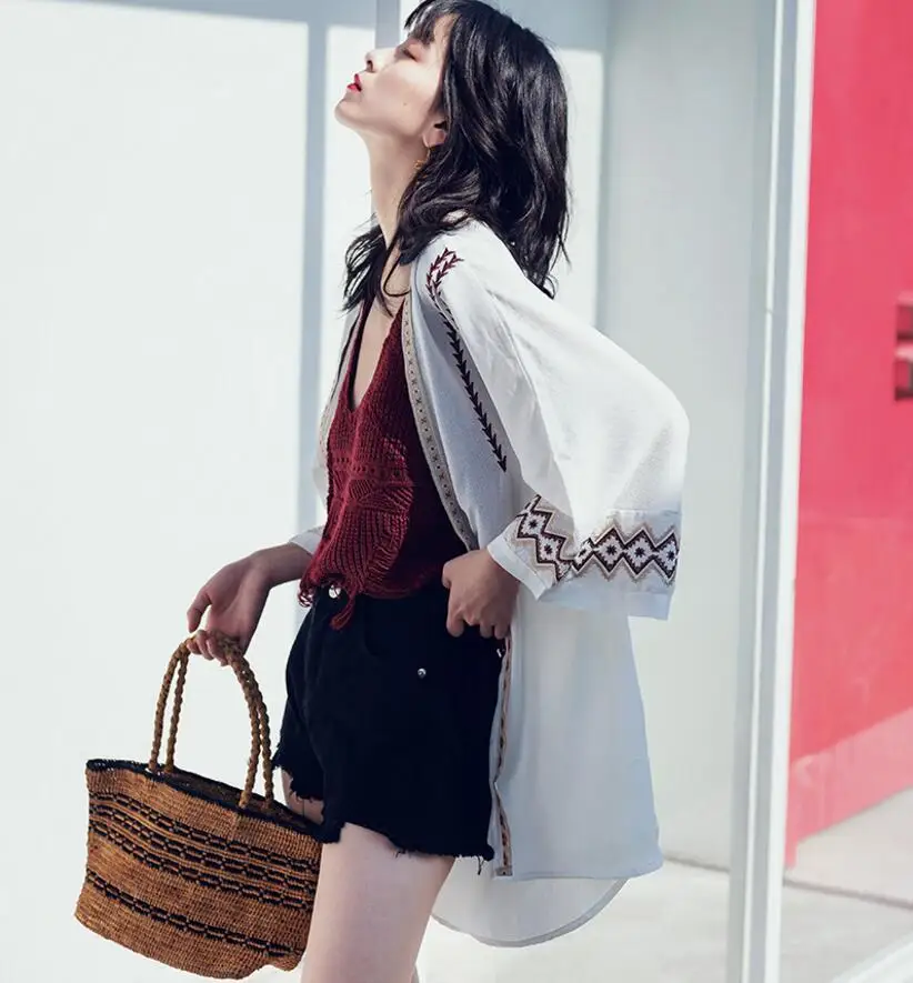 2019 Новый Модный женский летний кардиган пляжный Резорт солнцезащитный шаль с