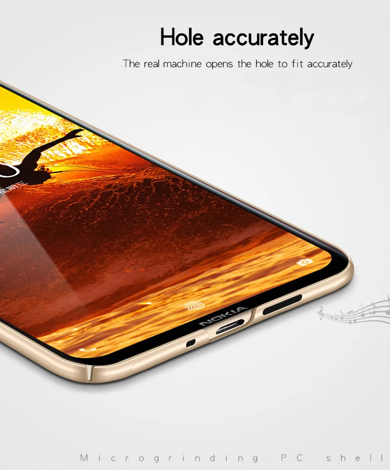 For Smooth Cover Nokia 8.1 Case Ultra-thin Hard PC Protective Back Cases for TA-1119 TA-1128 Phoenix Nokia8.1 HATOLY |