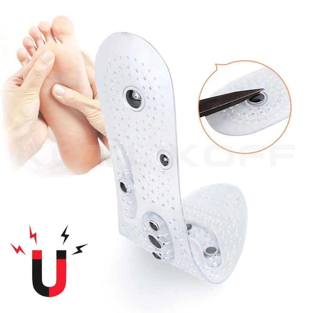 KOTLIKOFF Magnetic Therapy Slimming Insoles Foot Patch Cushion Shoe Insole Gel Pad Acupressure Slimming Insoles Foot Care Insert