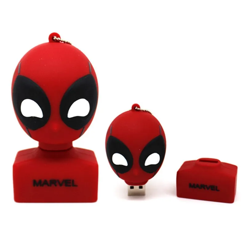 Флеш-накопитель super hero 8G, 16G, 32G, 64G, Мультипликация Marvel, Человек-паук/Черная Пантера/Дэдпул, USB флеш-накопитель, карта памяти