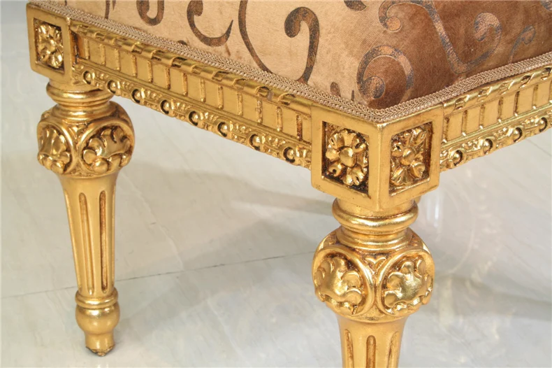 Подножие ног европейской роскоши мебель-массива деревянный каркас золочение