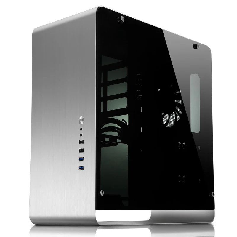 JONSBO UMX4 RGB версия Шасси Совместимость для больших материнских плат ATX Поддержка AURA изменение цвета алюминиевый чехол для компьютера