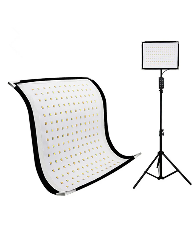 Гибкая регулируемая светодиодная панель 180 LED s 3200 5600K со штативом для фотосъемки