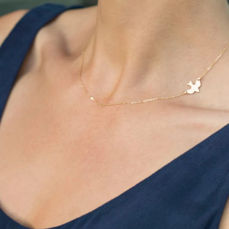 Модное простое Новое металлическое ожерелье в богемном стиле с голубей|necklace