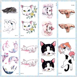 Новинка, милая Временная тату-наклейка Rocooart с собакой, Детские Мультяшные флеш-тату для ребенка, боди-арт, искусственные татуировки, тату с животными