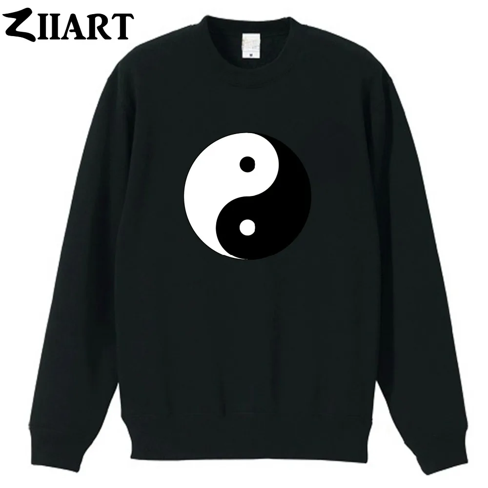 

Мужская Флисовая Толстовка Yin and yang, Осень-зима