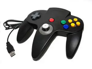 Черный USB N 64 игры геймпад Проводной контроллер Joypad Джойстик для ПК/Mac/N64|joystick controle
