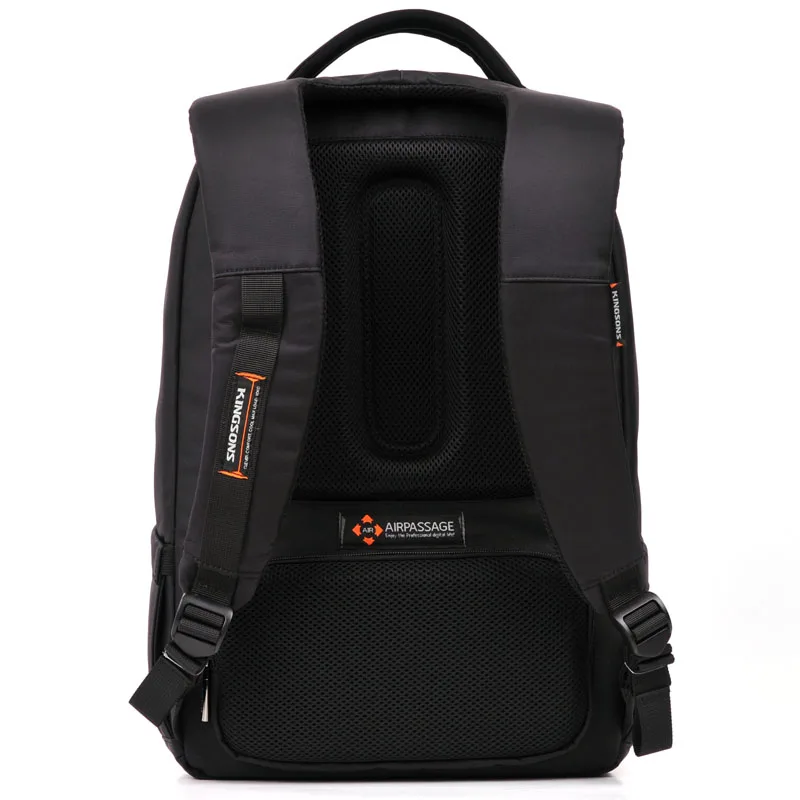 Kingsons черный рюкзак для ноутбука ежедневный мужской компьютера Mochila Feminina сумка