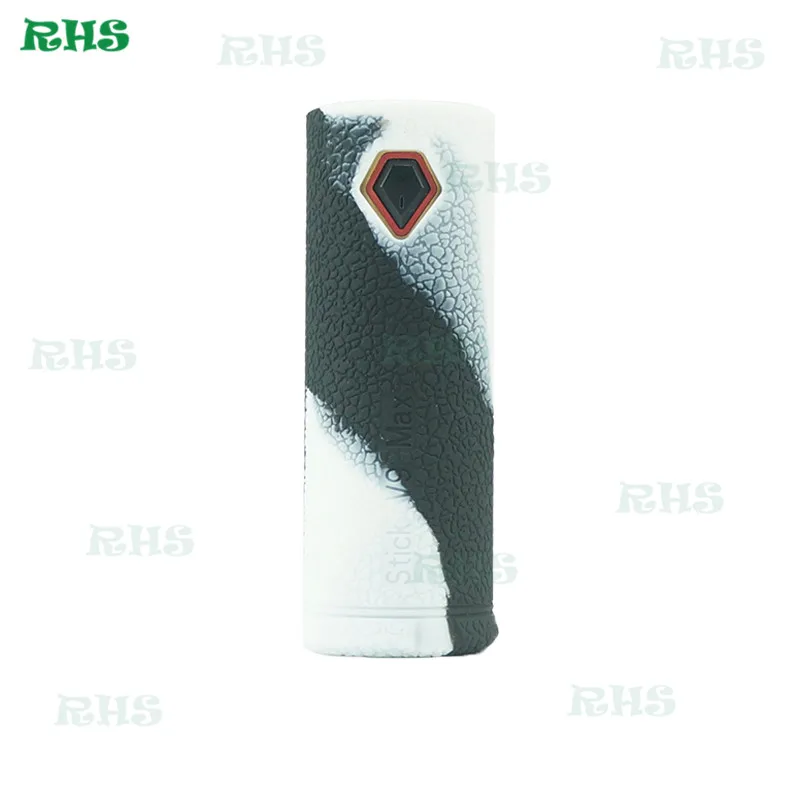 black white 2 шт. RHS новых продуктов силиконовые Защитный чехол Чехол для корпуса для палочка V9 Макс 13 видов цветов - Цвет: black white