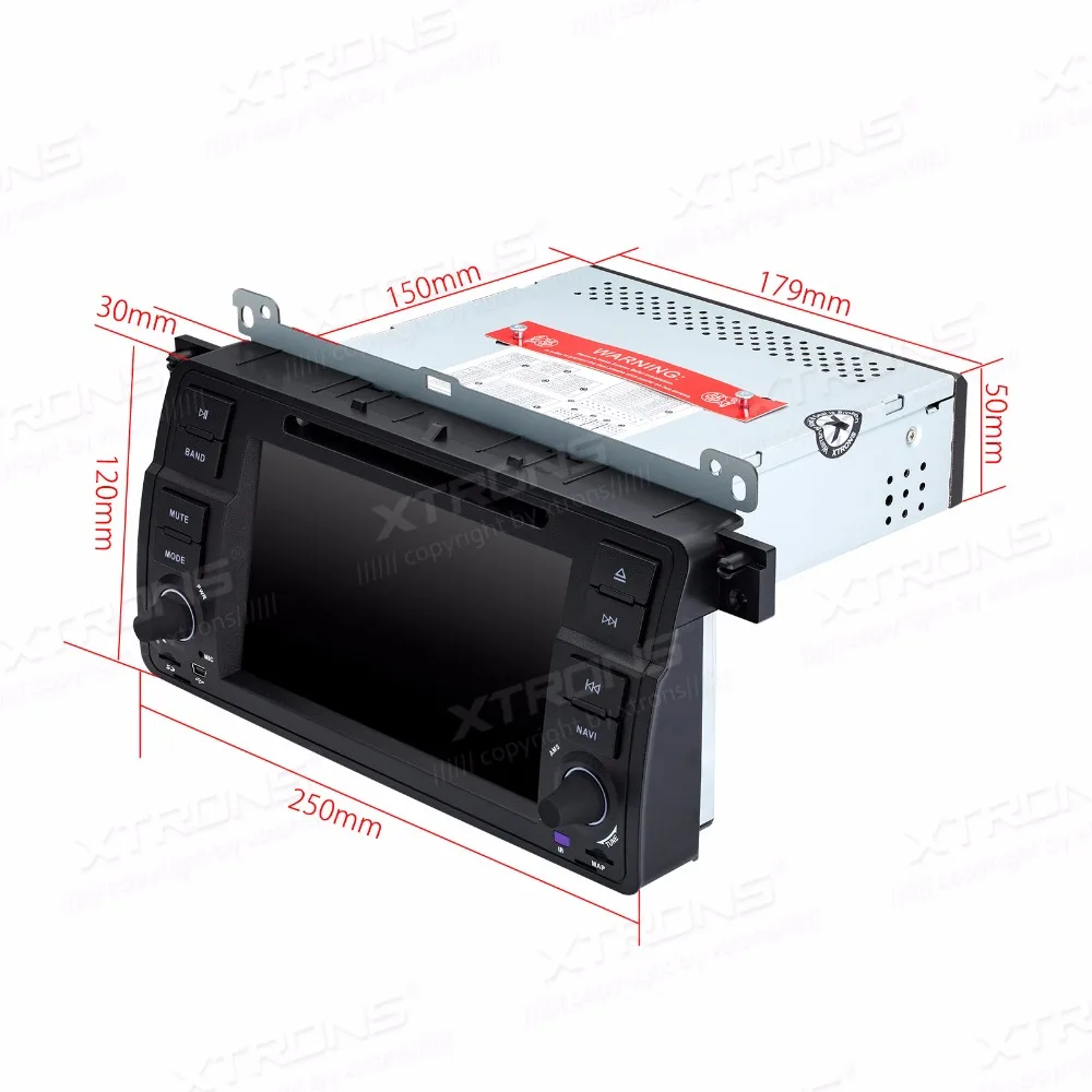 XTRONS 7-дюймовый автомобильный DVD-плеер 2 din радио DAB + Canbus GPS-навигация для BMW E46 / Rover 75