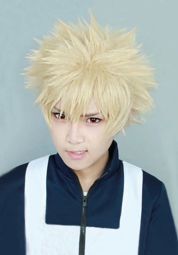 Biamoxer My Boku no Hero Академия Bakugou Katsuki Bakugo короткий льняной светлый термостойкий