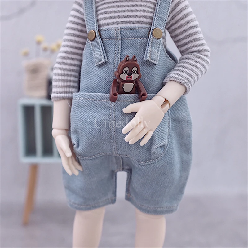 1 шт. высокое качество 1/6 BJD YOSD джинсовые комбинезоны на подтяжках для Blyth, Azone, Licca, Pullip Кукла Одежда Аксессуары