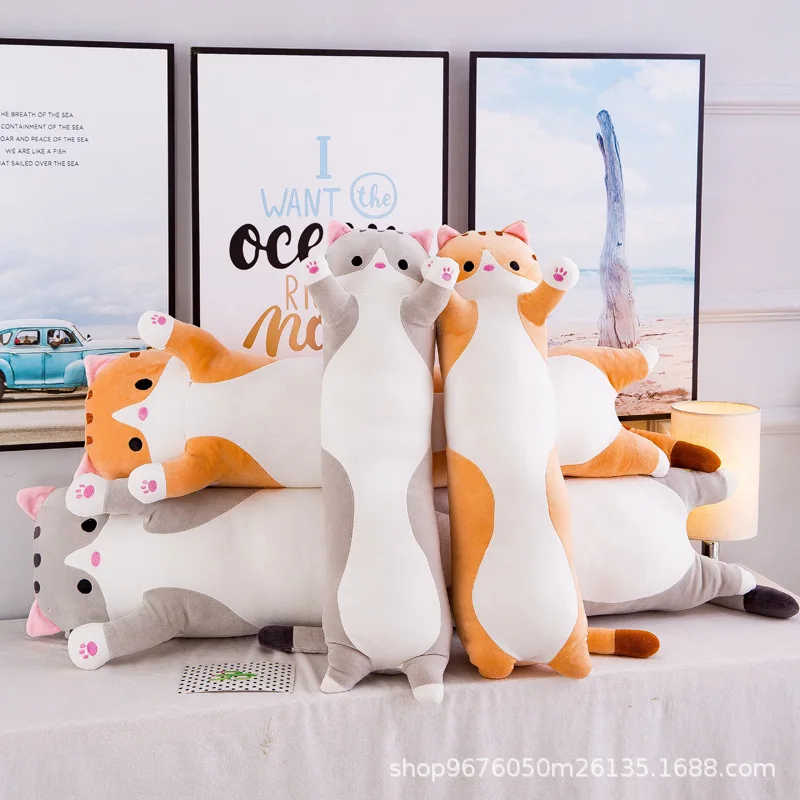 Новинка 2019 креативная Кукла Kawaii длинная кошка мягкие животные ленивая Спящая