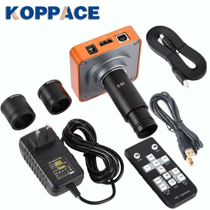 KOPPCE 40 миллионов пикселей микроскоп Камера 0.5X электронный окуляр микроскопа HDMI