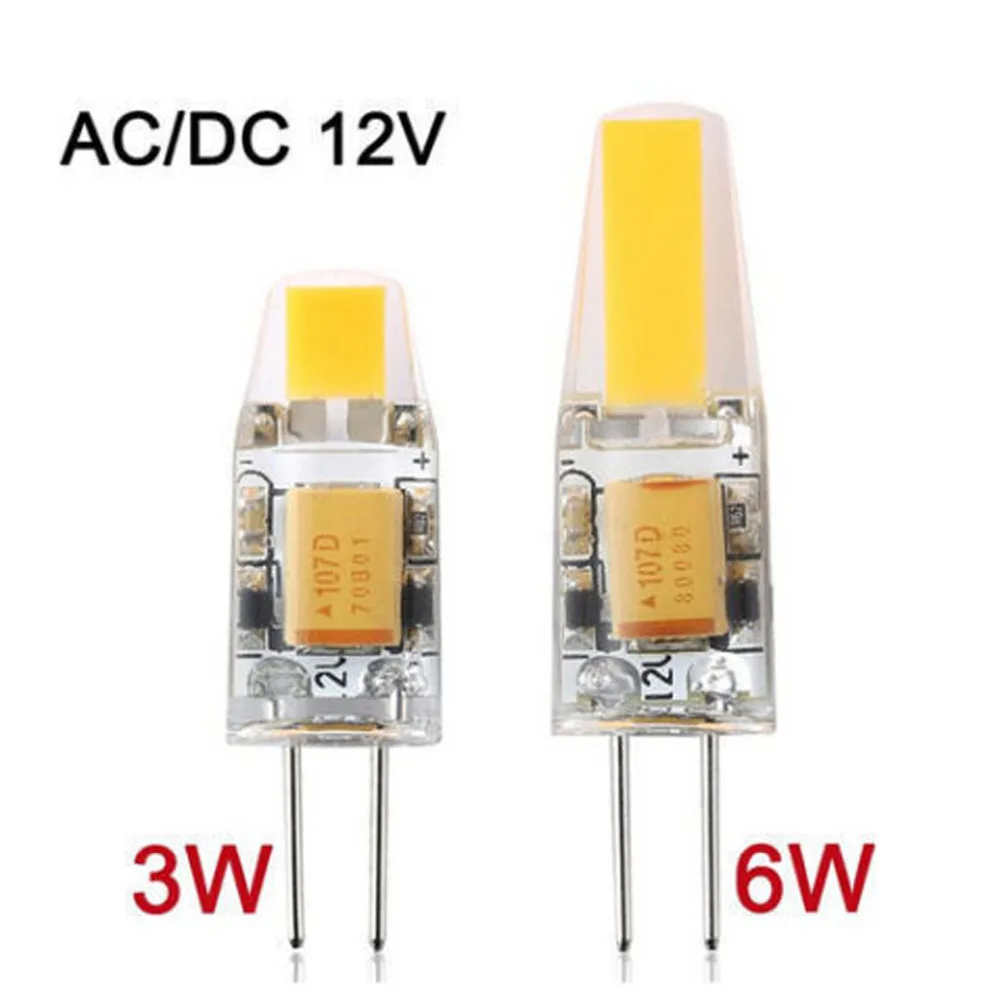 1 100 шт Диммируемый G4 LED 12V AC/DC COB свет 3W 6W Высокое качество лампа|dimmable g4 led|lamp bulbg4 led 12v ac |