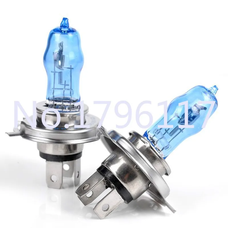 Галогенные лампочки супер белого цвета для автомобиля.2 х H4 9003 HB2 P43T 12В 5500К 100 Вт. |