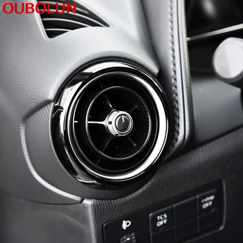 OUBOLUN 3 шт. для Mazda CX CX3 2015 2016 2017 2018 ABS переднее выходное кольцо кондиционера крышка