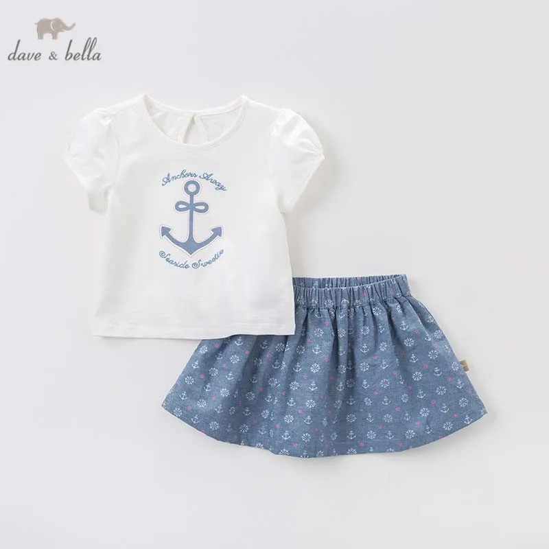 Комплекты летней одежды для детей Dave bella детский топ + юбка комплект из 2 предметов