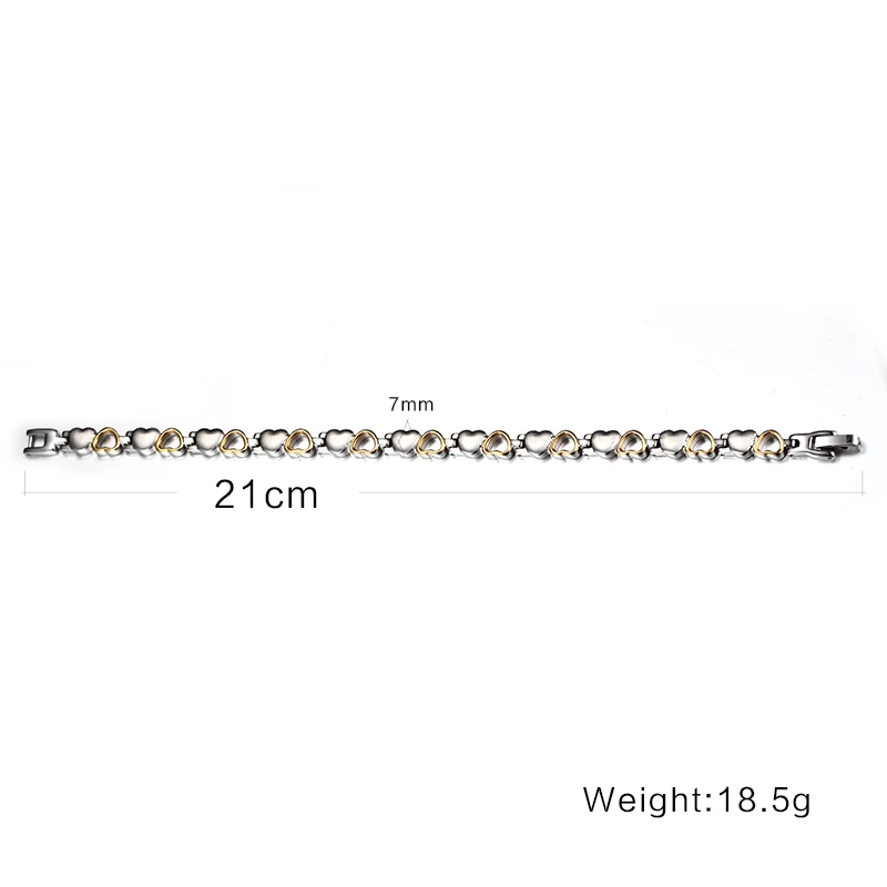 Модный Здоровый Магнитный браслет для женщин дизайн сердца 316L нержавеющая сталь