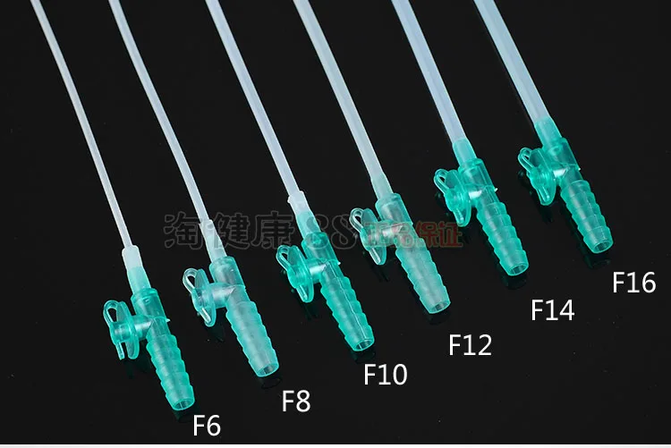 100 шт F8/F10/F12/F14/F16 взрослая/Детская медицинская полость рта стерильный ПВХ всасывающий катетер бытовой ручной аспиратор от мокроты трубка