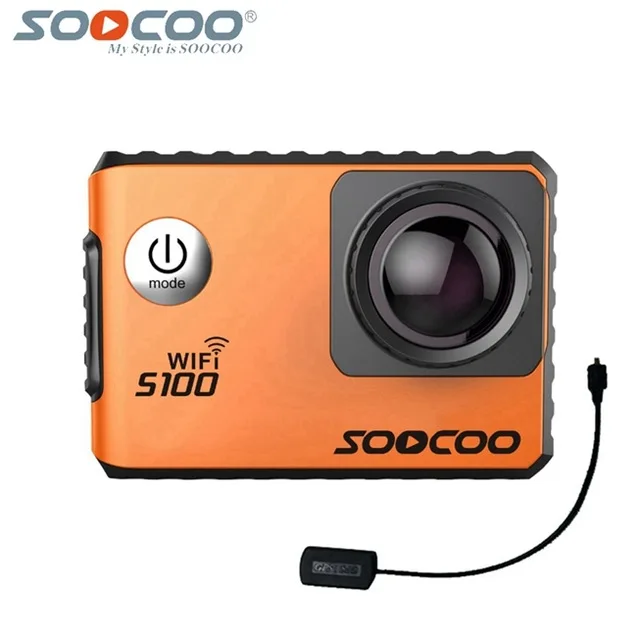 Brown soocoo на S100 действие Камера Ultra HD 4 К Wi-Fi ntk96660 гироскоп стабилизатор GPS режим расширения Водонепроницаемый 30 м спортивные DV - Цвет: Brown