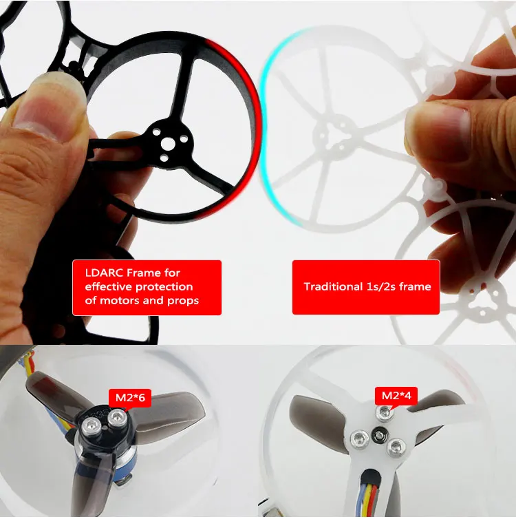 

2018 New Arrival LDARC 2S Power TINY GT7 PNP Indoor Drone Micro Brushless FPV Racing Drone with DSM2/RX2A Pro/AC900 Receiver