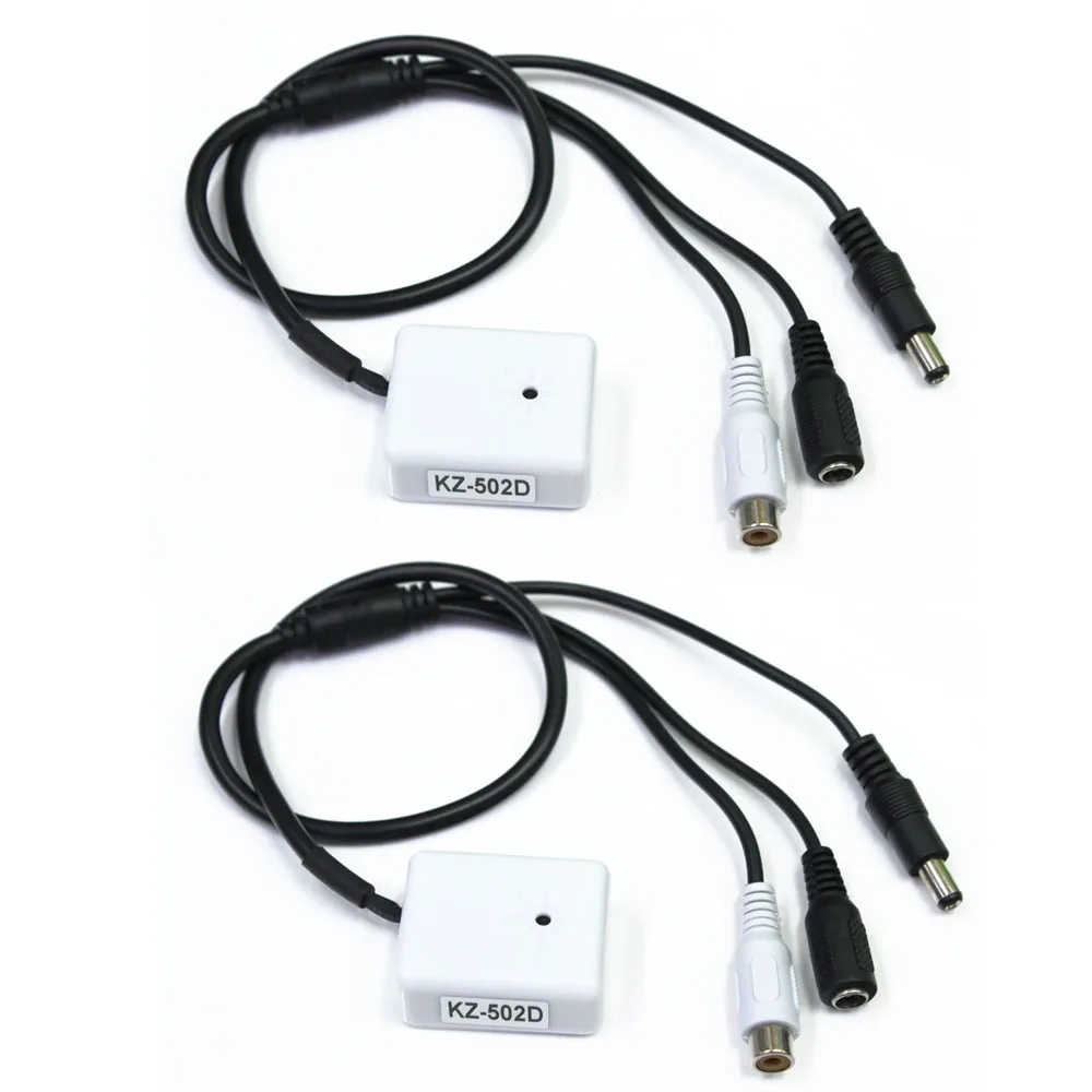 Etsoon 2 шт. микрофон для камеры видеонаблюдения Регулируемая Мини CCTV Микрофон