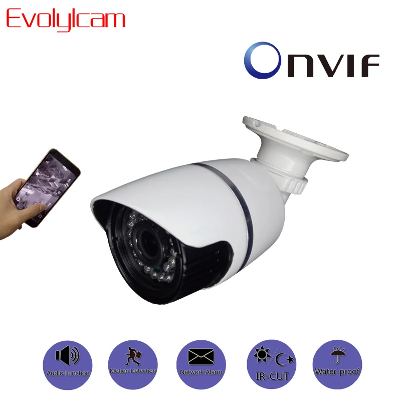 

Evolylcam Audio 720P 1MP/ 960P 1.3MP/ 1080P 2MP HD IP Camera Network Alarm Onvif P2P CCTV Camera IR Bullet Security Surveillance