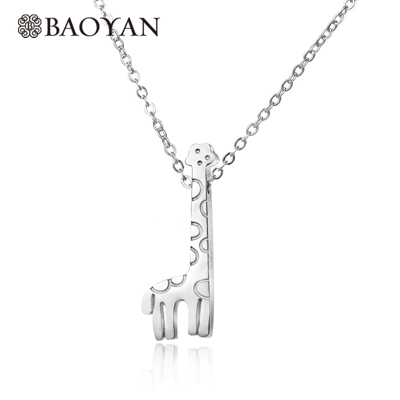 Baoyan модные 316L из нержавеющей стали серебристого цвета милый минималистский