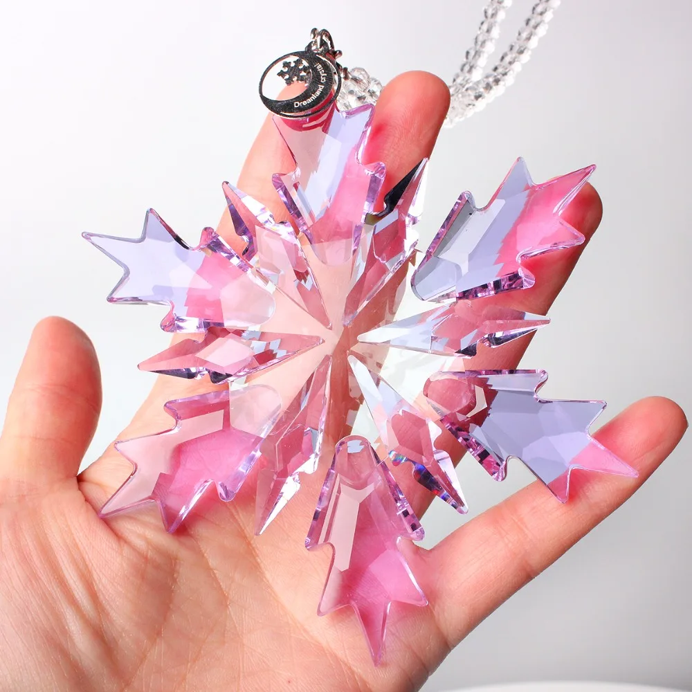 4.53'' Dream Color Crystal Snowflake Shape Christmas Hanging Pendant&ampDrop Ornaments For DIY Home Party Decorative Craft | Дом и сад