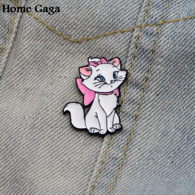 20 шт./лот Homegaga аристократы Мари кошка цинк булавки para рюкзак Одежда металлическая медаль значки броши для сумки рубашки обуви D0674