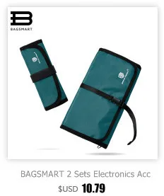 Bagsmart, дорожные электронные аксессуары, сумки, кабель для передачи данных, провод для наушников, линия питания, органайзер, сумка, чехол для флэш-диска, цифровая сумка