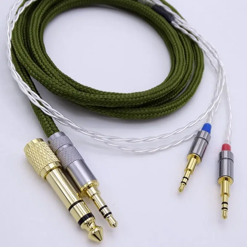 2 5 м 4 ядра 5N OCC посеребренный HiFi кабель для наушников обновленный Hifman HE1000 HE400S He400i HE