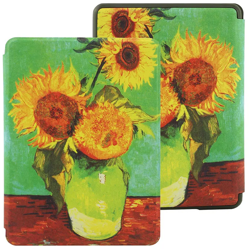 Sunflower Умный чехол из искусственной кожи для Amazon new kindle 10th Generation-, модный тонкий магнитный чехол kindle, чехол - Цвет: Sunflower