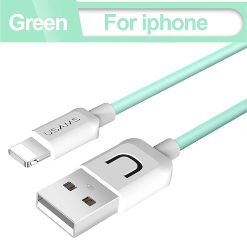 USB кабель для iphone кабель, 2A быстрой зарядки синхронизации данных адаптер Зарядное устройство для iPhone X 8 7 6 6S плюс 5 5S Ipad мобильного телефона кабели - Цвет: Green for iphone