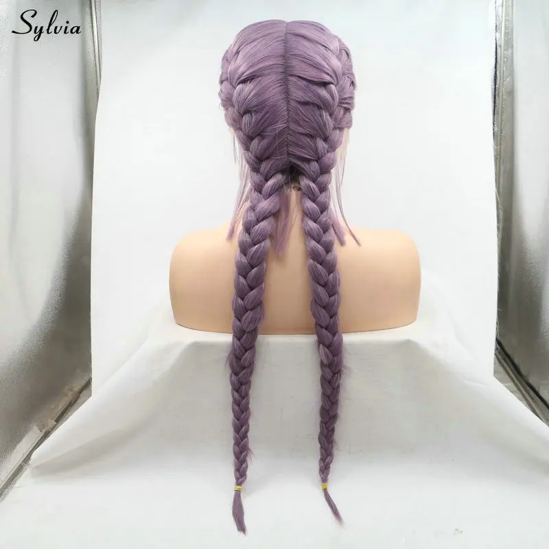 2 шт. парик для плетеных косичек Sylvia 613 # пастельный светлый/60 белый