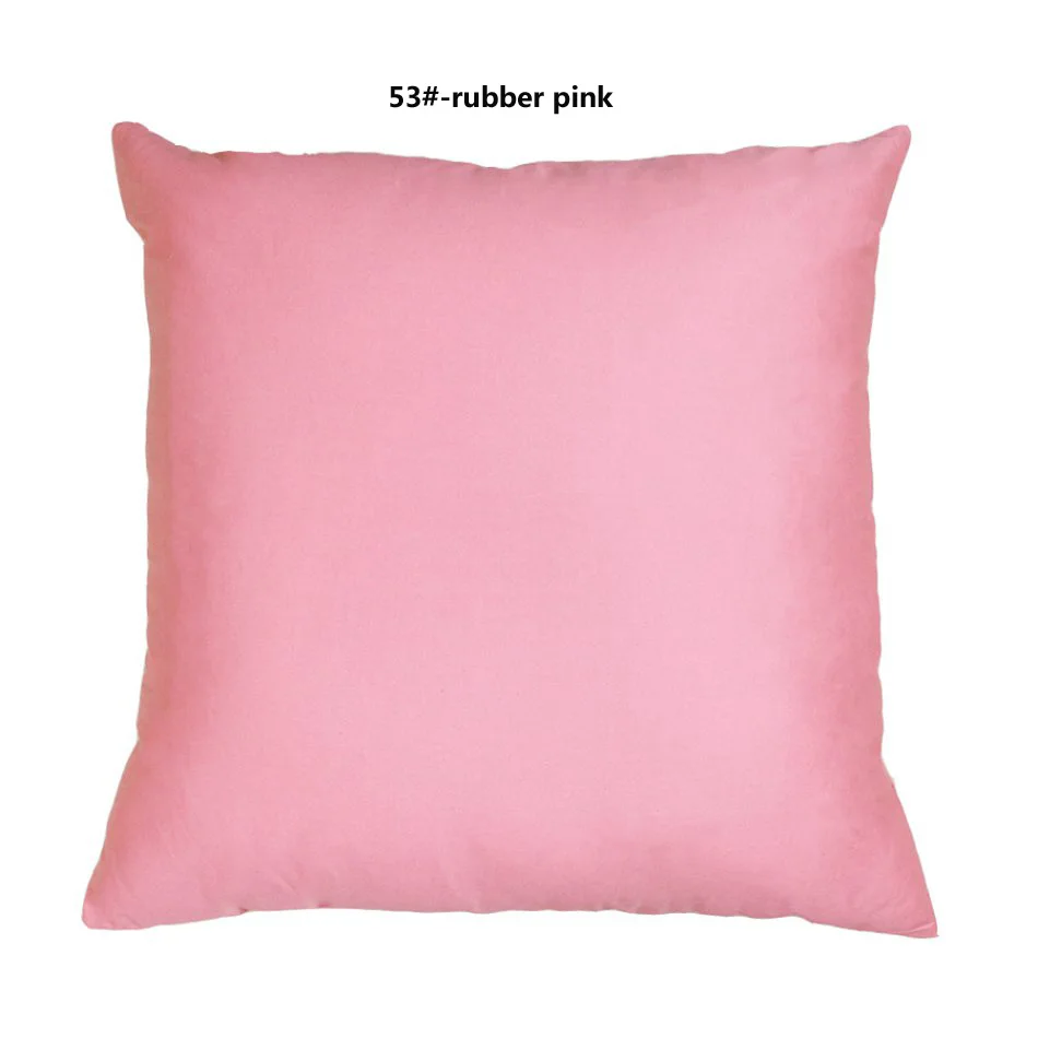rubber pink Наволочка для дивана из хлопка, 40x40/45x45/50x50/55x55/60x60/65x65/70x70 см, декоративная наволочка, чехол для подушки - Цвет: rubber pink