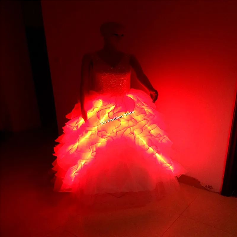 Яркие светлсветильник светодиодные костюмы GG09 для бальных танцев танцевальное