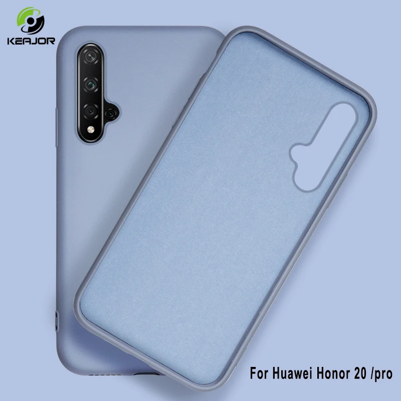 Keajor Liquid silicone Case For Huawei Honor 20 pro Summer Colors Fundas Soft Back Cover Honor20 Pro |