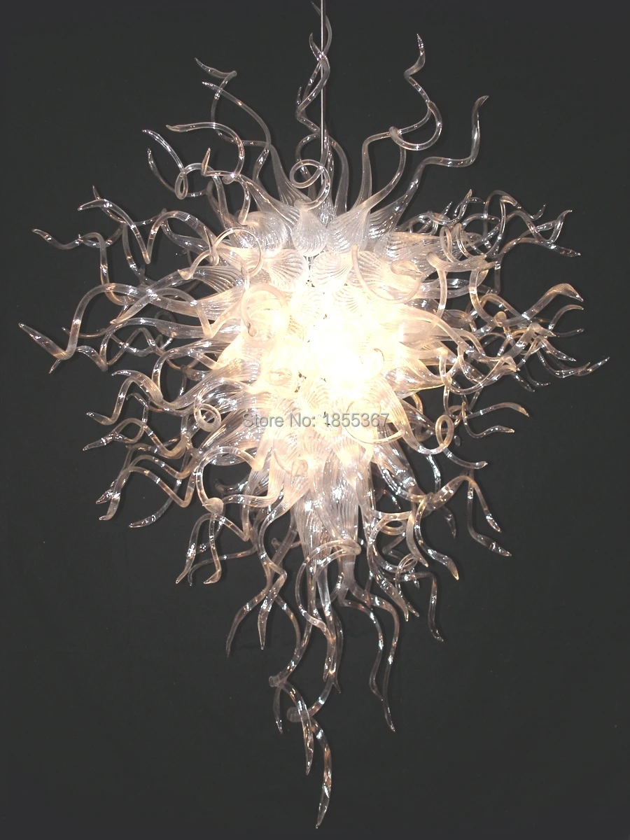 

Free Shipping Romantic Hotel Lighting Decorative Italian Clear Glass Chandelier