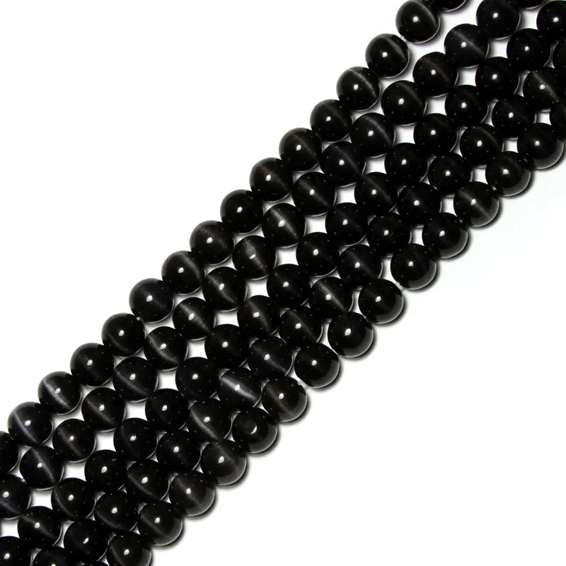 Круглые черные прозрачные шарики кошачий глаз сделай сам свободные разделители