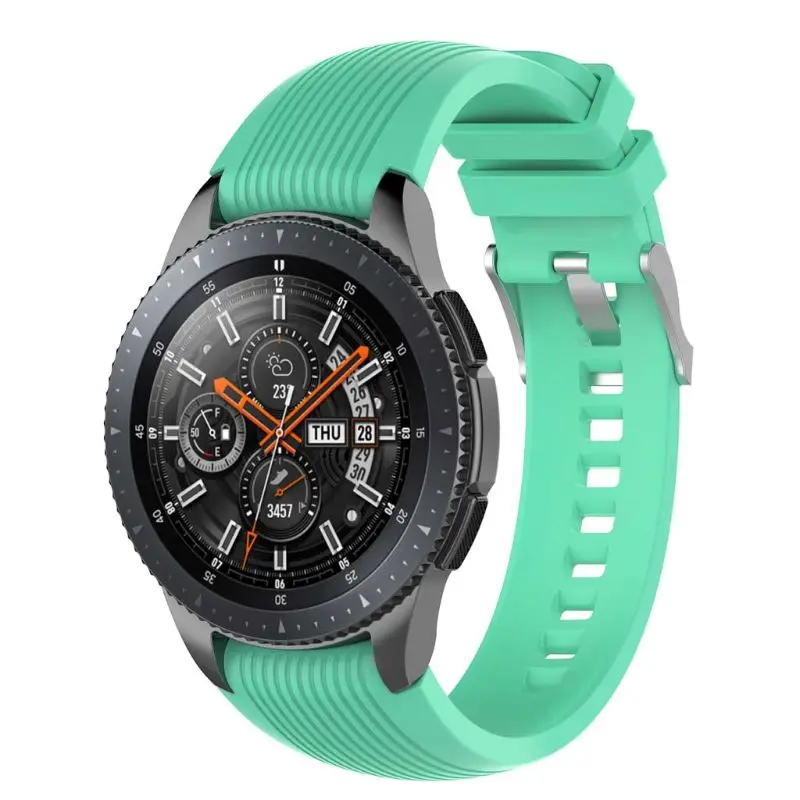 Новый 22 мм силиконовый ремешок для наручных часов Samsung Galaxy Watch 46 Gear S3 Frontier/Classic 2 R380