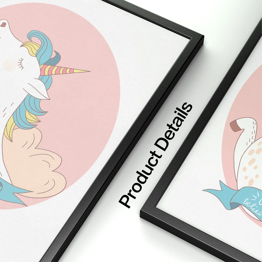 COLORFULBOY волшебный Розовый Единорог настенные художественные принты