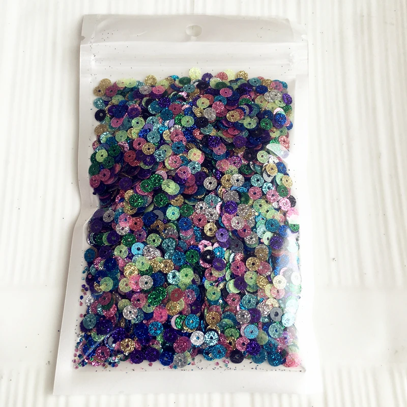 500g/pack 4mm Glitters Flat Round Loose Sequins with Paillettes Sewing Wedding Decoration Craft Scrapbook DIY Accessories | Дом и сад