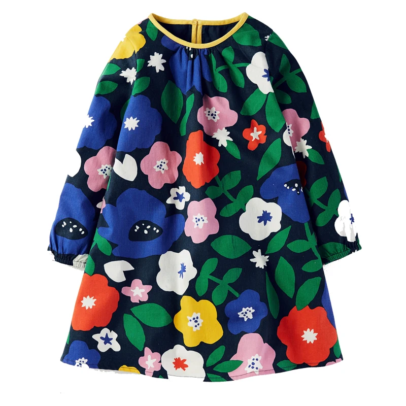Toddler Dresses Baby Girls Clothing Cotton New Long Sleeve Dress Tunic Jersey Princess Costume for Kids Clothes | Детская одежда и