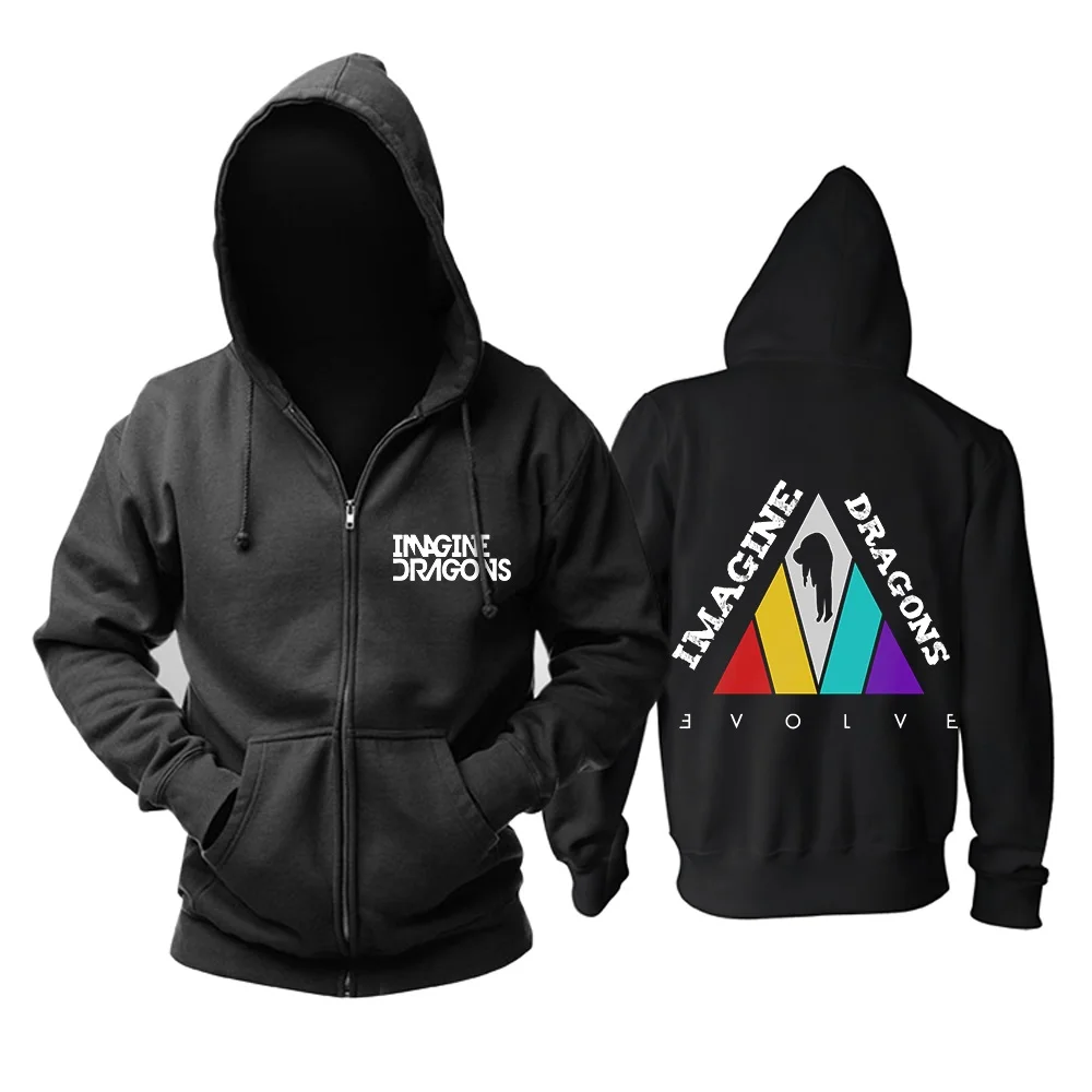 17 дизайнов Imagine Dragons Rock толстовки брендовая одежда в виде ракушки куртка панк тяжелый металл на молнии флисовый спортивный костюм - Цвет: 3