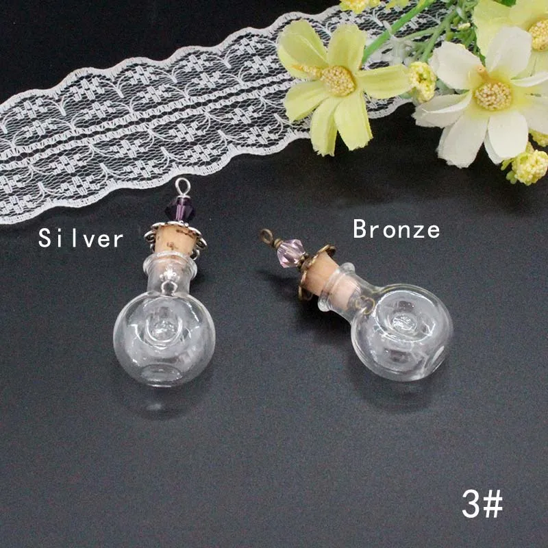 3-Bronze 2 шт Бутылка желаний с винтажными пробками DIY бутылка желаний Diy ювелирные изделия ручной работы - Окраска металла: 3-Bronze